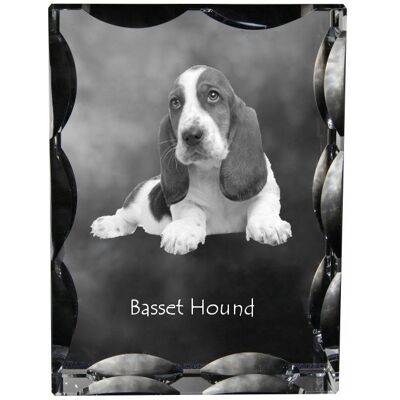 ART Basset Hound - Kryształ Ze Zdjęciem Psa, Szklana Statuetka Ze Zdjęciem, Wyj ART Basset Hound - Kryształ Ze Zdjęciem Psa, Szklana Statuetka Ze Zdjęciem, Wyj
