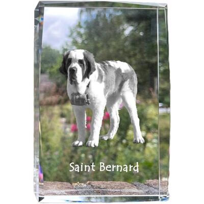 ART Bernardyn, Pies Św. Bernarda - Kryształ Ze Zdjęciem Psa, Zdjęcie W Szkle, N ART Bernardyn, Pies Św. Bernarda - Kryształ Ze Zdjęciem Psa, Zdjęcie W Szkle, N