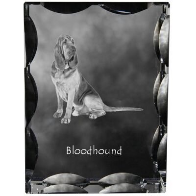 ART Bloodhound, Pies Św. Huberta - Kryształ Ze Zdjęciem Psa, Szklana Statuetka ART Bloodhound, Pies Św. Huberta - Kryształ Ze Zdjęciem Psa, Szklana Statuetka