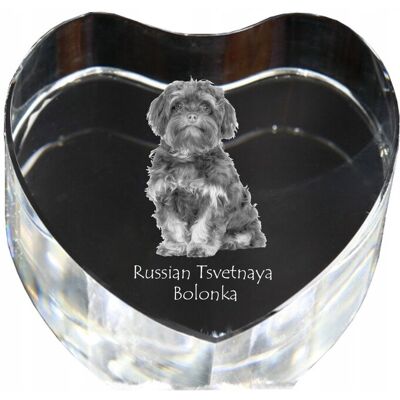 ART Bolonka, Rosyjska Bolonka Kolorowa - Zdjęcie Psa W Krysztale, Kryształowe S ART Bolonka, Rosyjska Bolonka Kolorowa - Zdjęcie Psa W Krysztale, Kryształowe S