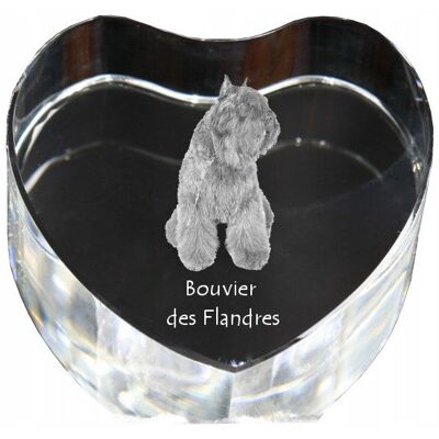 ART Bouvier Des Flandres - Zdjęcie Psa W Krysztale, Kryształowe Serce, Wyjątkow ART Bouvier Des Flandres - Zdjęcie Psa W Krysztale, Kryształowe Serce, Wyjątkow