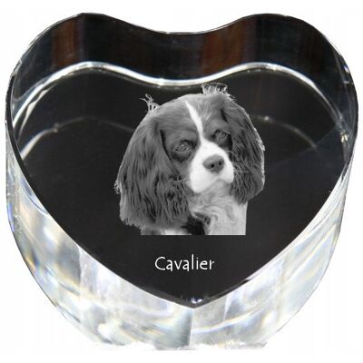 ART Cavalier King Charles Spaniel - Zdjęcie Psa W Krysztale, Kryształowe Serce, ART Cavalier King Charles Spaniel - Zdjęcie Psa W Krysztale, Kryształowe Serce,