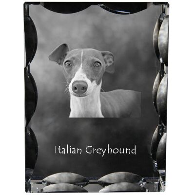 Charcik włoski, Italian Greyhound - kryształ ze zdjęciem psa, szklana statuetka ze zdjęciem, wyjątkowa ramka ze zdjęciem marki Art-Dog Charcik włoski, Italian Greyhound - kryształ ze zdjęciem psa, szklana statuetka ze zdjęciem, wyjątkowa ramka ze zdjęciem marki Art-Dog