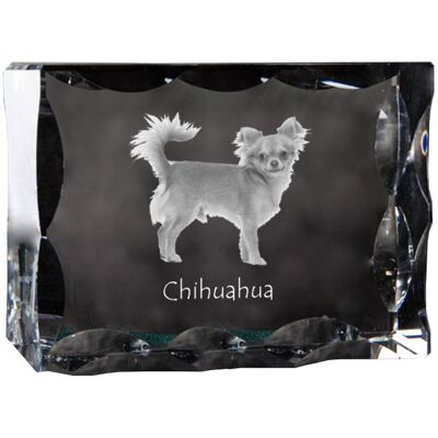 Chihuahua krótkowłosy - kryształ ze zdjęciem psa, szklana statuetka ze zdjęciem, wyjątkowa ramka ze zdjęciem marki Art-Dog Chihuahua krótkowłosy - kryształ ze zdjęciem psa, szklana statuetka ze zdjęciem, wyjątkowa ramka ze zdjęciem marki Art-Dog