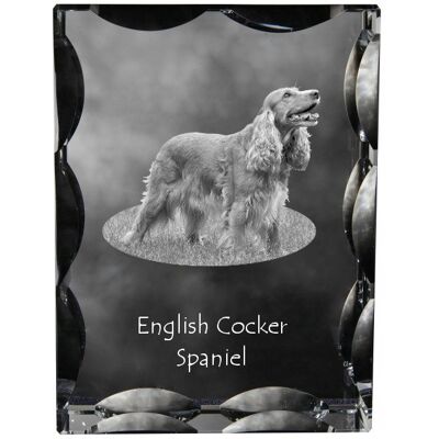 ART Cocker Spaniel Angielski - Kryształ Ze Zdjęciem Psa, Szklana Statuetka Ze Z ART Cocker Spaniel Angielski - Kryształ Ze Zdjęciem Psa, Szklana Statuetka Ze Z