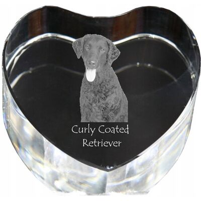 ART Curly Coated Retriever - Zdjęcie Psa W Krysztale, Kryształowe Serce, Wyjątk ART Curly Coated Retriever - Zdjęcie Psa W Krysztale, Kryształowe Serce, Wyjątk