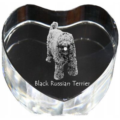 ART Czarny Terier Rosyjski, Russian Black Terrier - Zdjęcie Psa W Krysztale, Kr ART Czarny Terier Rosyjski, Russian Black Terrier - Zdjęcie Psa W Krysztale, Kr