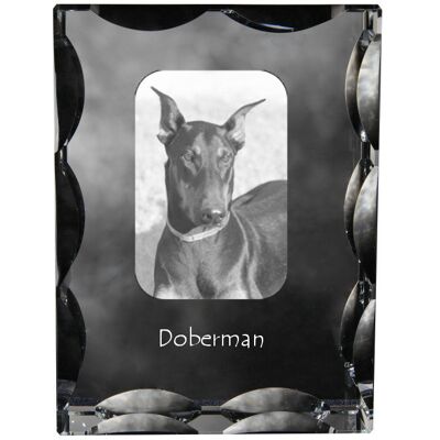Doberman, Dobermann - kryształ ze zdjęciem psa, szklana statuetka ze zdjęciem, wyjątkowa ramka ze zdjęciem marki Art-Dog Doberman, Dobermann - kryształ ze zdjęciem psa, szklana statuetka ze zdjęciem, wyjątkowa ramka ze zdjęciem marki Art-Dog