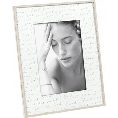 MASCAGNI Drewniana ramka na zdjęcie 13x18 Love zdobiona MASCAGNI Drewniana ramka na zdjęcie 13x18 Love zdobiona