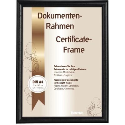Inny producent Drewniana ramka na zdjęcie „Phoenix”, czarna, 21 x 29,7 cm Inny producent Drewniana ramka na zdjęcie „Phoenix”, czarna, 21 x 29,7 cm