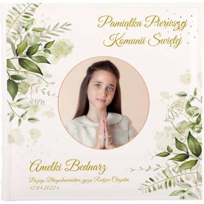 Gift House Duży album komunijny - 500 zdjęć 10x15 - Twój nadruk na oprawie - prezent na komunię - Pierwsza Komunia - kieszeniowy na zdjęcia Gift House Duży album komunijny - 500 zdjęć 10x15 - Twój nadruk na oprawie - prezent na komunię - Pierwsza Komunia - kieszeniowy na zdjęcia