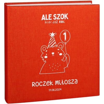 Duży album na zdjęcia dziecka - koralowy - 30 kart - nadruk - Chrzest, Roczek, Narodziny, Baby shower - Goldbuch - premium Duży album na zdjęcia dziecka - koralowy - 30 kart - nadruk - Chrzest, Roczek, Narodziny, Baby shower - Goldbuch - premium
