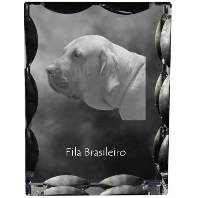ART Fila Brasileiro, Mastif Brazylijski - Kryształ Ze Zdjęciem Psa, Szklana Sta ART Fila Brasileiro, Mastif Brazylijski - Kryształ Ze Zdjęciem Psa, Szklana Sta