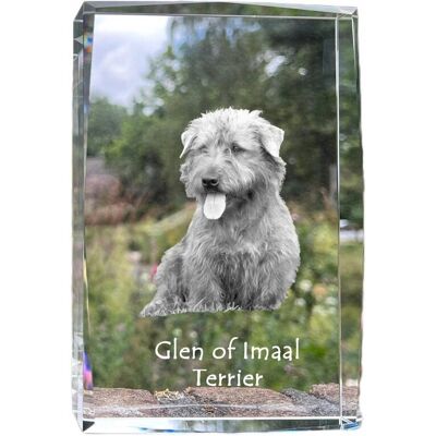 ART Glen Of Imaal Terrier - Kryształ Ze Zdjęciem Psa, Zdjęcie W Szkle, Nowoczes ART Glen Of Imaal Terrier - Kryształ Ze Zdjęciem Psa, Zdjęcie W Szkle, Nowoczes