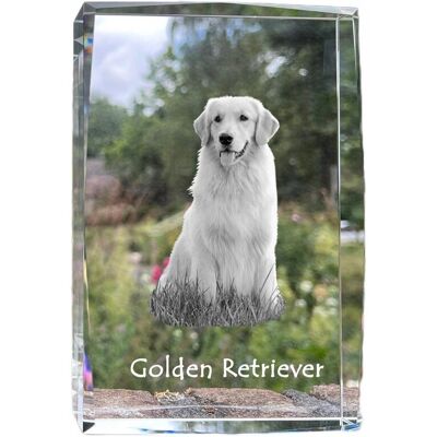 ART Golden Retriever - Kryształ Ze Zdjęciem Psa, Zdjęcie W Szkle, Nowoczesna Ek ART Golden Retriever - Kryształ Ze Zdjęciem Psa, Zdjęcie W Szkle, Nowoczesna Ek