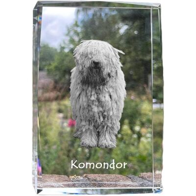 Komondor - kryształ ze zdjęciem psa, zdjęcie w szkle, nowoczesna ekspozycja zdjęcia marki Art-Dog Komondor - kryształ ze zdjęciem psa, zdjęcie w szkle, nowoczesna ekspozycja zdjęcia marki Art-Dog