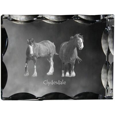 Kryształowa Ramka Ze Zdjęciem Konia Clydesdale - Personalizacja Art-Dog Kryształowa Ramka Ze Zdjęciem Konia Clydesdale - Personalizacja Art-Dog