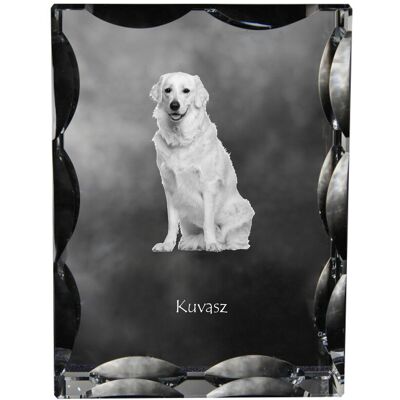 Kuvasz - kryształ ze zdjęciem psa, szklana statuetka ze zdjęciem, wyjątkowa ramka ze zdjęciem marki Art-Dog Kuvasz - kryształ ze zdjęciem psa, szklana statuetka ze zdjęciem, wyjątkowa ramka ze zdjęciem marki Art-Dog
