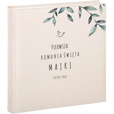 Goldbuch Lniany album komunijny - na zdjęcia - komunia - 30 kart – elegancki prezent - na I Komunię Świętą - dla chłopca - dla dziewczynki Goldbuch Lniany album komunijny - na zdjęcia - komunia - 30 kart – elegancki prezent - na I Komunię Świętą - dla chłopca - dla dziewczynki
