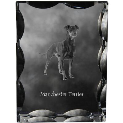 Manchester Terrier - kryształ ze zdjęciem psa, szklana statuetka ze zdjęciem, wyjątkowa ramka ze zdjęciem marki Art-Dog Manchester Terrier - kryształ ze zdjęciem psa, szklana statuetka ze zdjęciem, wyjątkowa ramka ze zdjęciem marki Art-Dog
