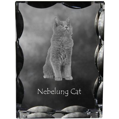 Nebelung - kryształ ze zdjęciem kota, szklana statuetka ze zdjęciem, wyjątkowa ramka ze zdjęciem marki Art-Dog Nebelung - kryształ ze zdjęciem kota, szklana statuetka ze zdjęciem, wyjątkowa ramka ze zdjęciem marki Art-Dog