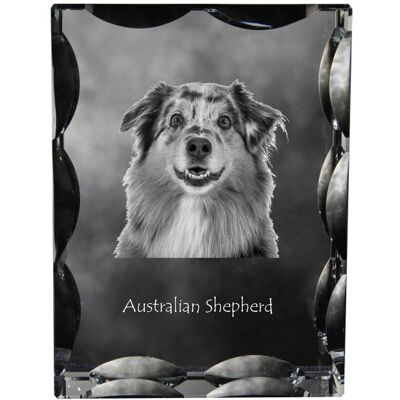 Owczarek australijski, Aussie - kryształ ze zdjęciem psa, szklana statuetka ze zdjęciem, wyjątkowa ramka ze zdjęciem marki Art-Dog Owczarek australijski, Aussie - kryształ ze zdjęciem psa, szklana statuetka ze zdjęciem, wyjątkowa ramka ze zdjęciem marki Art-Dog