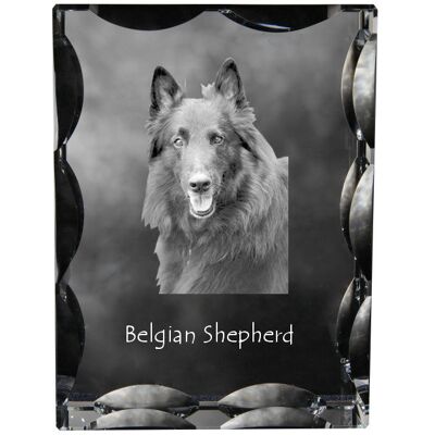 Owczarek belgijski, Belgijski pies pasterski - kryształ ze zdjęciem psa, szklana statuetka ze zdjęciem, wyjątkowa ramka ze zdjęciem marki Art-Dog Owczarek belgijski, Belgijski pies pasterski - kryształ ze zdjęciem psa, szklana statuetka ze zdjęciem, wyjątkowa ramka ze zdjęciem marki Art-Dog