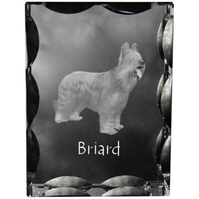Owczarek francuski Briard, Berger de Brie - kryształ ze zdjęciem psa, szklana statuetka ze zdjęciem, wyjątkowa ramka ze zdjęciem marki Art-Dog Owczarek francuski Briard, Berger de Brie - kryształ ze zdjęciem psa, szklana statuetka ze zdjęciem, wyjątkowa ramka ze zdjęciem marki Art-Dog
