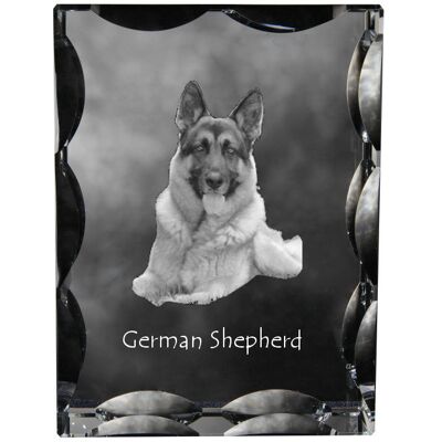 Owczarek niemiecki, Alsatian - kryształ ze zdjęciem psa, szklana statuetka ze zdjęciem, wyjątkowa ramka ze zdjęciem marki Art-Dog Owczarek niemiecki, Alsatian - kryształ ze zdjęciem psa, szklana statuetka ze zdjęciem, wyjątkowa ramka ze zdjęciem marki Art-Dog