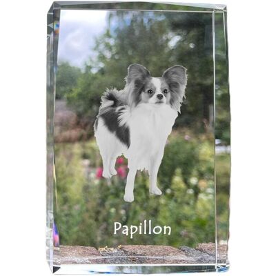 Papillon, Spaniel Kontynentalny - kryształ ze zdjęciem psa, zdjęcie w szkle, nowoczesna ekspozycja zdjęcia marki Art-Dog Papillon, Spaniel Kontynentalny - kryształ ze zdjęciem psa, zdjęcie w szkle, nowoczesna ekspozycja zdjęcia marki Art-Dog