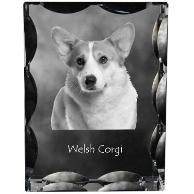 Pembroke Welsh Corgi - kryształ ze zdjęciem psa, szklana statuetka ze zdjęciem, wyjątkowa ramka ze zdjęciem marki Art-Dog Pembroke Welsh Corgi - kryształ ze zdjęciem psa, szklana statuetka ze zdjęciem, wyjątkowa ramka ze zdjęciem marki Art-Dog