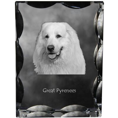 Pirenejski pies górski, Great pyrenees - kryształ ze zdjęciem psa, szklana statuetka ze zdjęciem, wyjątkowa ramka ze zdjęciem marki Art-Dog Pirenejski pies górski, Great pyrenees - kryształ ze zdjęciem psa, szklana statuetka ze zdjęciem, wyjątkowa ramka ze zdjęciem marki Art-Dog
