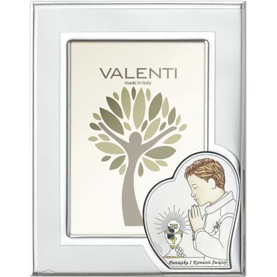 Valenti Ramka komunijna srebrna pamiątka komunii świętej dla chłopca Rozmiar: 9x13 cm SKU: VL51065S/3LCOL Valenti Ramka komunijna srebrna pamiątka komunii świętej dla chłopca Rozmiar: 9x13 cm SKU: VL51065S/3LCOL