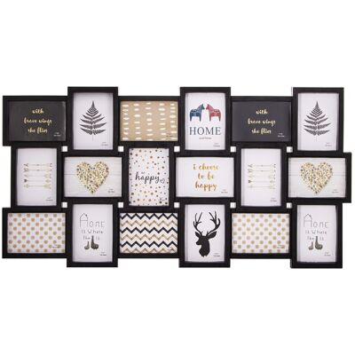 Springos Ramka na zdjęcia 18 zdjęć multiramka 13x18 czarna Springos Ramka na zdjęcia 18 zdjęć multiramka 13x18 czarna