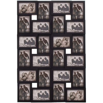 Springos Ramka na zdjęcia 24 zdjęcia multiramka 10x15 czarna Springos Ramka na zdjęcia 24 zdjęcia multiramka 10x15 czarna