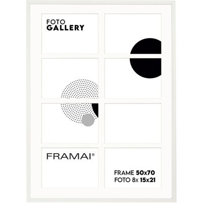 Luca Ramka na zdjęcia 8 zdjęć 15x21 cm rama biała foto galeria 50x70 cm FRAMAI® Luca Ramka na zdjęcia 8 zdjęć 15x21 cm rama biała foto galeria 50x70 cm FRAMAI®