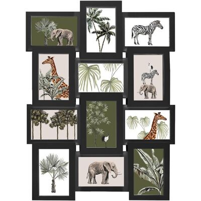 Atmosphera Ramka na zdjęcia Savannah czarna 61x46 cm ozdobna multiramka 12 zdjęć Atmosphera Ramka na zdjęcia Savannah czarna 61x46 cm ozdobna multiramka 12 zdjęć