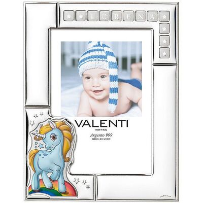 Valentina Ramka na zdjęcie z jednorożcem i naklejkami Rozmiar: 13x18 cm Kolor: Niebieski SKU: VL73125/4LC Valentina Ramka na zdjęcie z jednorożcem i naklejkami Rozmiar: 13x18 cm Kolor: Niebieski SKU: VL73125/4LC