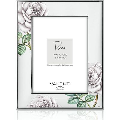 Valenti Ramka na zdjęcie z malowanym motywem róż Rozmiar: 18x24 cm SKU: VL52112/5LBI Valenti Ramka na zdjęcie z malowanym motywem róż Rozmiar: 18x24 cm SKU: VL52112/5LBI