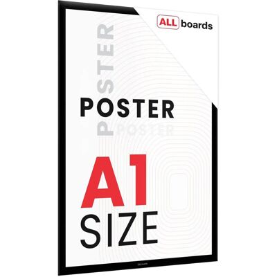 Allboards Ramka plakatowa A1 OWZ Czarna rama zatrzaskowa Allboards Ramka plakatowa A1 OWZ Czarna rama zatrzaskowa