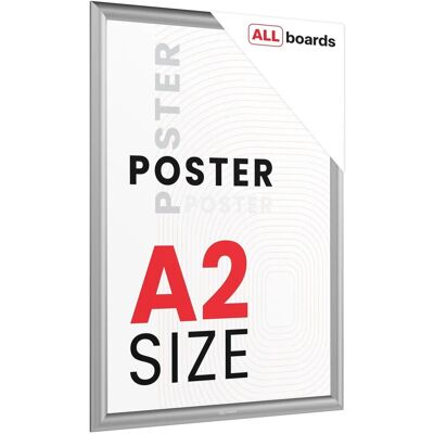 Allboards Ramka plakatowa A2 OWZ Srebrna rama zatrzaskowa Allboards Ramka plakatowa A2 OWZ Srebrna rama zatrzaskowa