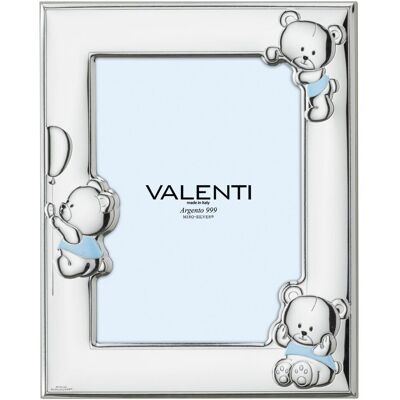 Valentina Ramka z misiami Rozmiar: 13x18 cm Kolor: Niebieski SKU: VL73152/4LC Valentina Ramka z misiami Rozmiar: 13x18 cm Kolor: Niebieski SKU: VL73152/4LC