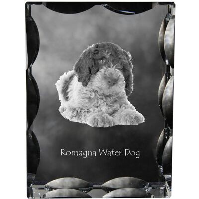 Romański pies wodny - kryształ ze zdjęciem psa, szklana statuetka ze zdjęciem, wyjątkowa ramka ze zdjęciem marki Art-Dog Romański pies wodny - kryształ ze zdjęciem psa, szklana statuetka ze zdjęciem, wyjątkowa ramka ze zdjęciem marki Art-Dog
