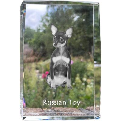 Rosyjski toy, Moskiewski terier miniaturowy - kryształ ze zdjęciem psa, zdjęcie w szkle, nowoczesna ekspozycja zdjęcia marki Art-Dog Rosyjski toy, Moskiewski terier miniaturowy - kryształ ze zdjęciem psa, zdjęcie w szkle, nowoczesna ekspozycja zdjęcia marki Art-Dog
