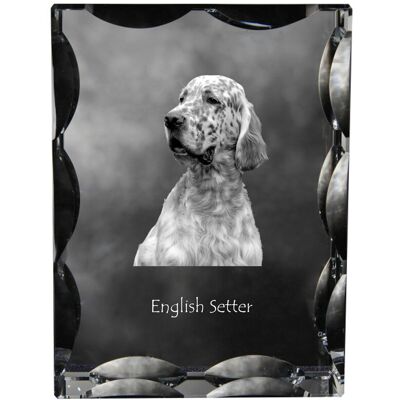 Seter angielski, Laverack - kryształ ze zdjęciem psa, szklana statuetka ze zdjęciem, wyjątkowa ramka ze zdjęciem marki Art-Dog Seter angielski, Laverack - kryształ ze zdjęciem psa, szklana statuetka ze zdjęciem, wyjątkowa ramka ze zdjęciem marki Art-Dog