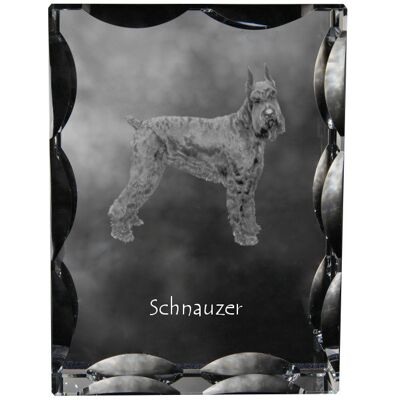 Sznaucer, Schnauzer I - kryształ ze zdjęciem psa, szklana statuetka ze zdjęciem, wyjątkowa ramka ze zdjęciem marki Art-Dog Sznaucer, Schnauzer I - kryształ ze zdjęciem psa, szklana statuetka ze zdjęciem, wyjątkowa ramka ze zdjęciem marki Art-Dog