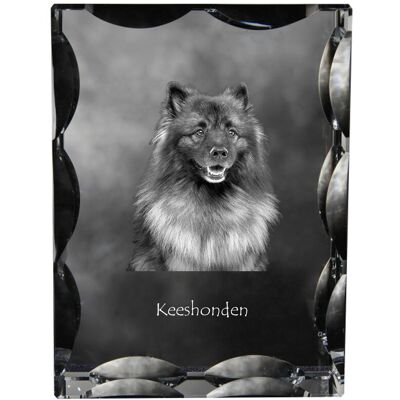 Szpic wilczy, Keeshond - kryształ ze zdjęciem psa, szklana statuetka ze zdjęciem, wyjątkowa ramka ze zdjęciem marki Art-Dog Szpic wilczy, Keeshond - kryształ ze zdjęciem psa, szklana statuetka ze zdjęciem, wyjątkowa ramka ze zdjęciem marki Art-Dog