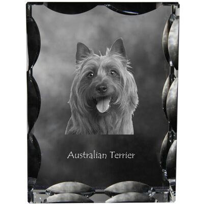 Terier australijski, Aussie - kryształ ze zdjęciem psa, szklana statuetka ze zdjęciem, wyjątkowa ramka ze zdjęciem marki Art-Dog Terier australijski, Aussie - kryształ ze zdjęciem psa, szklana statuetka ze zdjęciem, wyjątkowa ramka ze zdjęciem marki Art-Dog