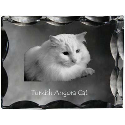 Turecka angora - kryształ ze zdjęciem kota, szklana statuetka ze zdjęciem, wyjątkowa ramka ze zdjęciem marki Art-Dog Turecka angora - kryształ ze zdjęciem kota, szklana statuetka ze zdjęciem, wyjątkowa ramka ze zdjęciem marki Art-Dog