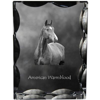 Warmblood amerykański - kryształ ze zdjęciem konia, szklana statuetka ze zdjęciem, wyjątkowa ramka ze zdjęciem marki Art-Dog Warmblood amerykański - kryształ ze zdjęciem konia, szklana statuetka ze zdjęciem, wyjątkowa ramka ze zdjęciem marki Art-Dog